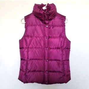 J. CREW Puffy Burgundy women’s Vest size S